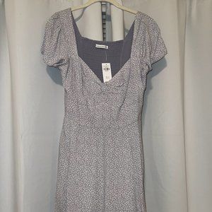 Abercrombie Knot-Front Mini Dress - Blue Pattern